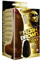 Icon Male Flash Brown 11 inch Vibrating Cock - - Realistic Dildos